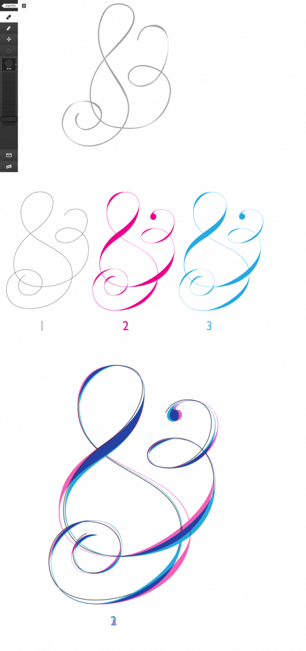 ampersand-sketch-process