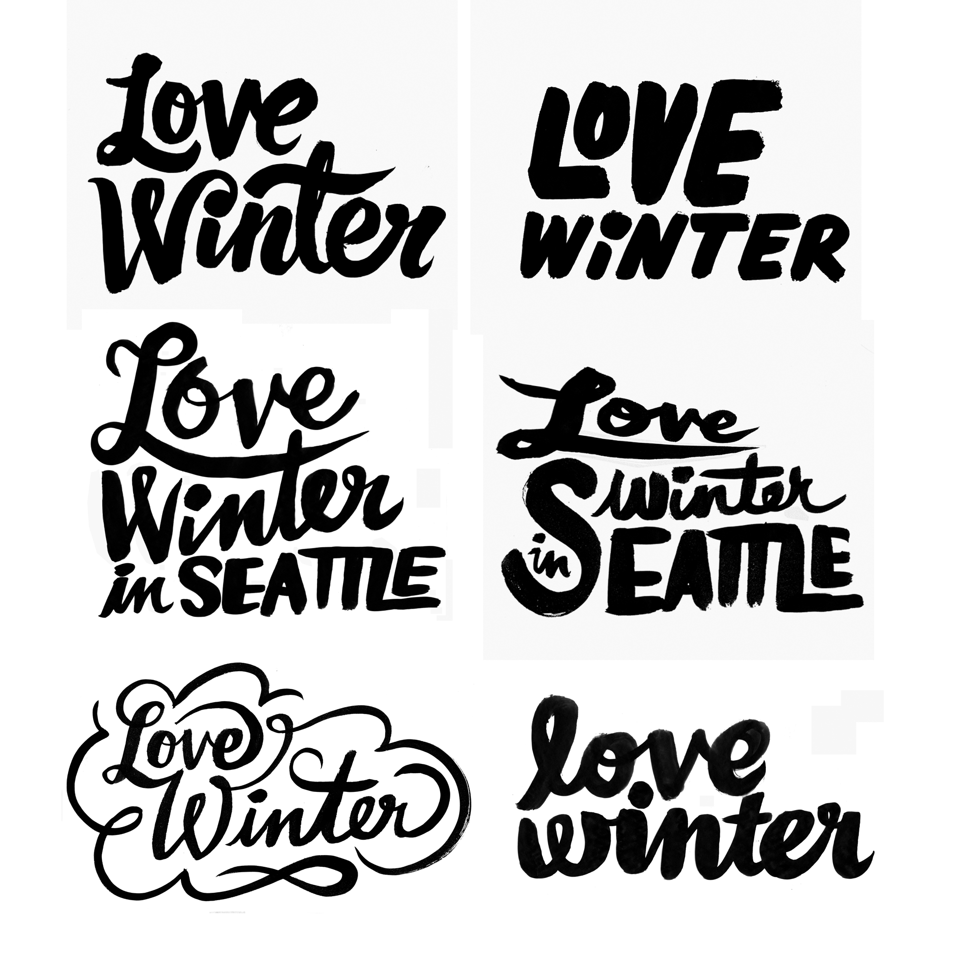 Erik Marinovich - Seattle Met magazine lettering exploratory