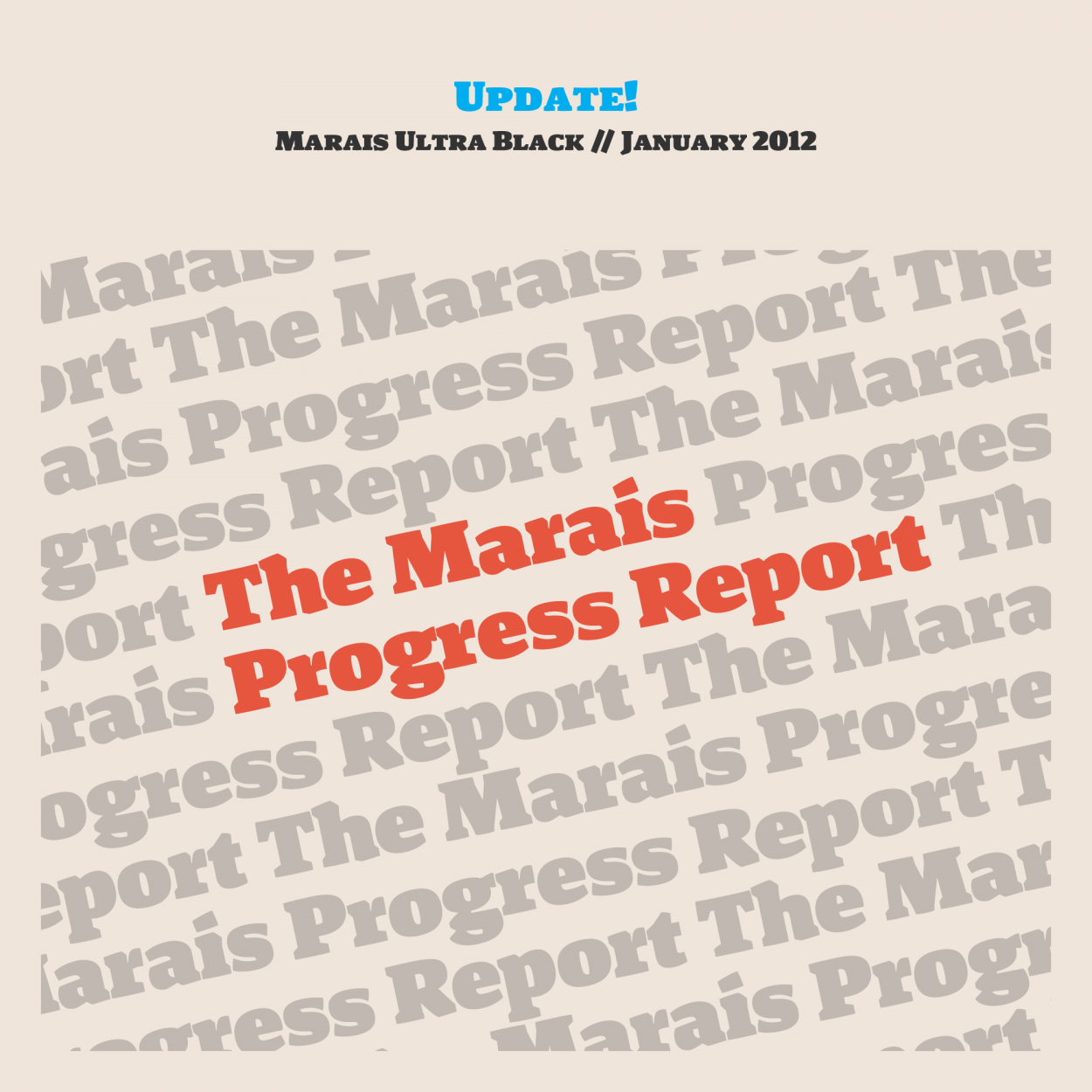 Marais Progress Report Cover